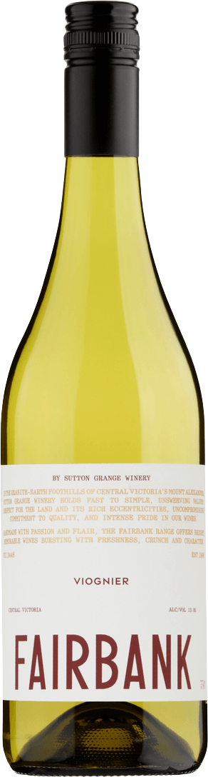 Sutton Grange Winery Fairbank Viognier 2024 bottle — Central Victoria Zone
